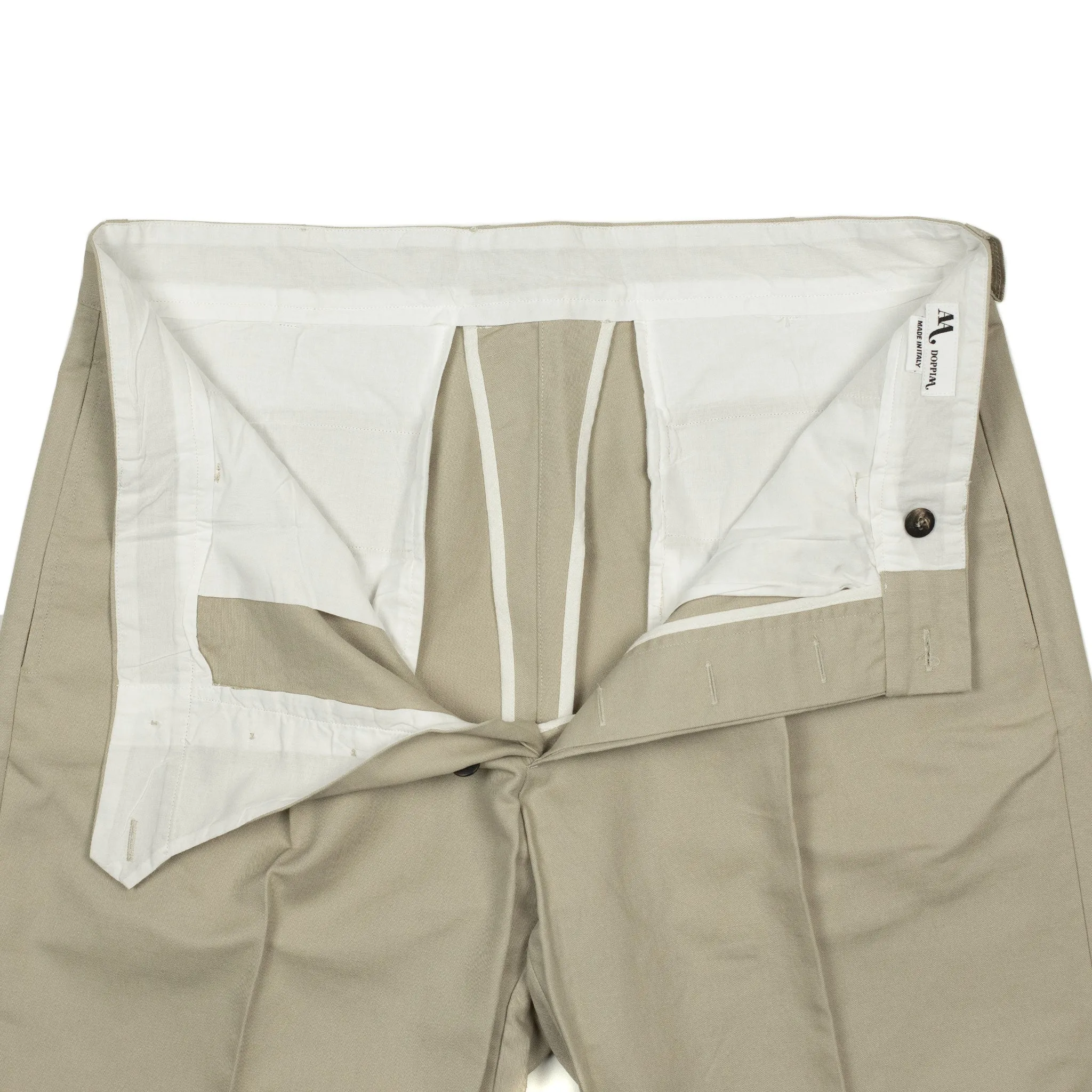 AAntioco pleated trousers in sand linen and cotton