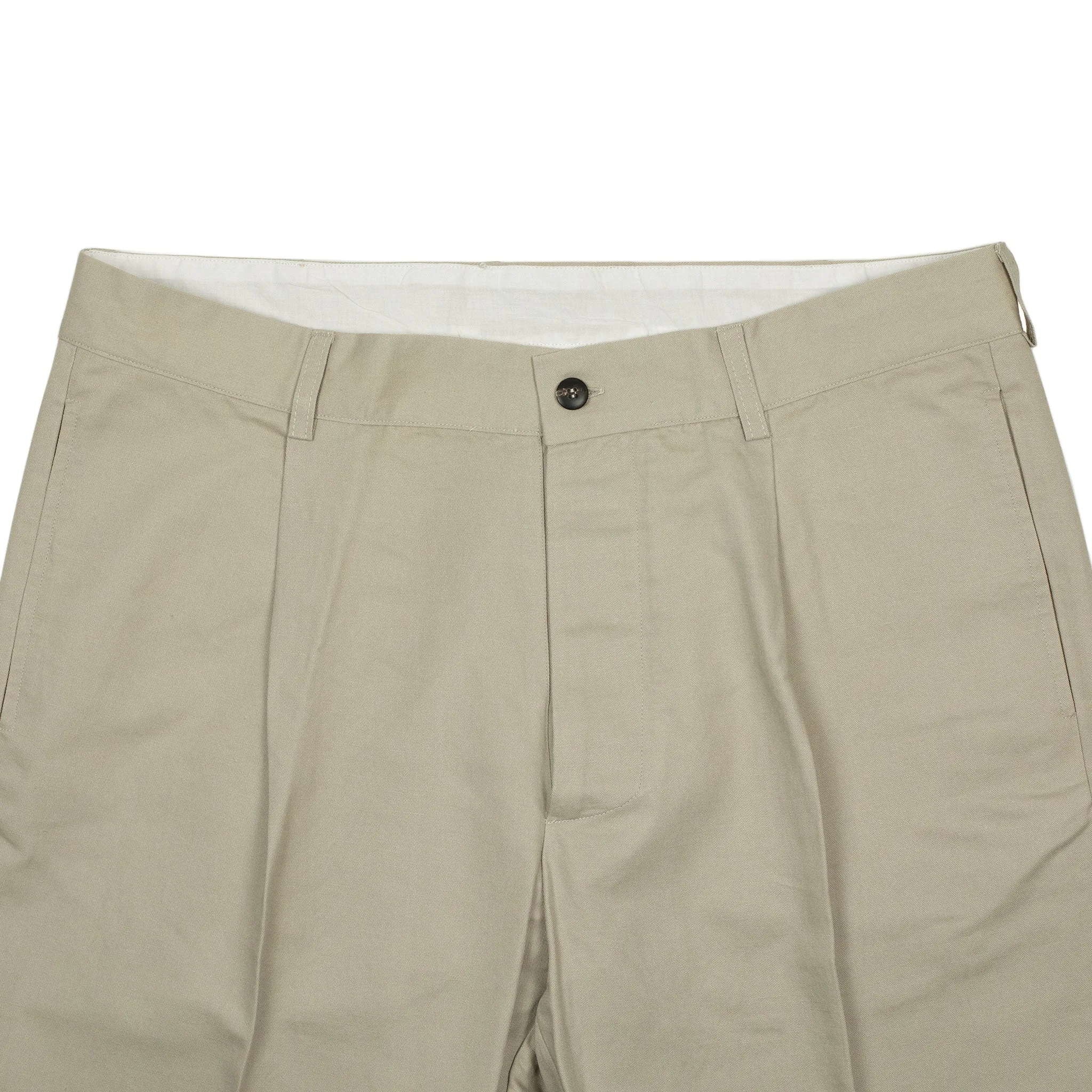 AAntioco pleated trousers in sand linen and cotton