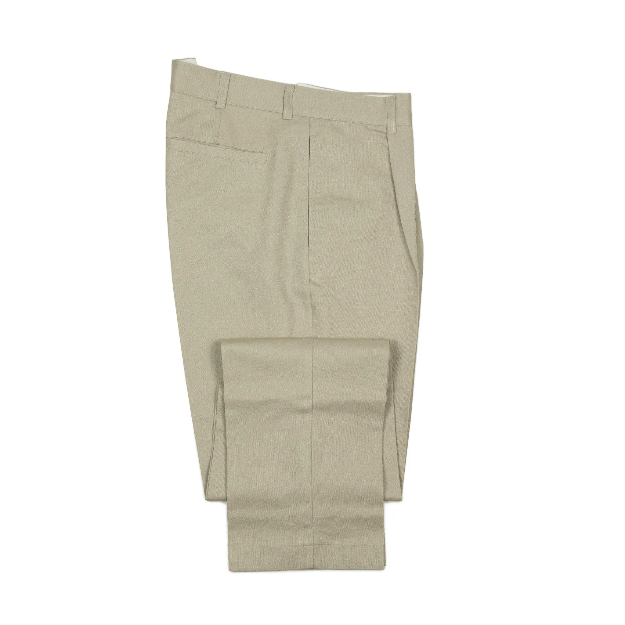 AAntioco pleated trousers in sand linen and cotton