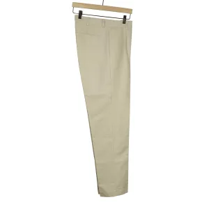 AAntioco pleated trousers in sand linen and cotton