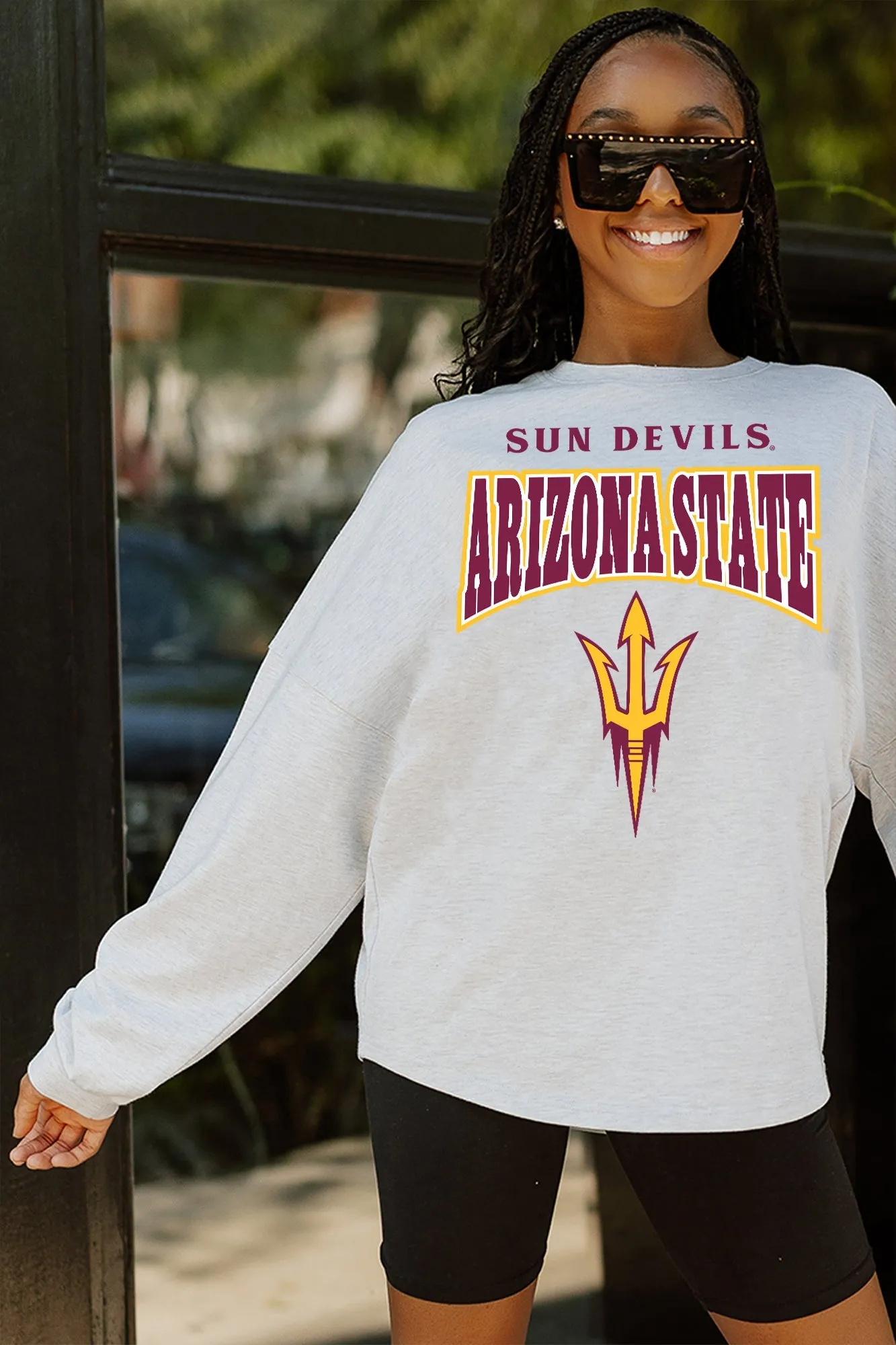 ARIZONA STATE SUN DEVILS FIGHTING SPIRIT DROP SHOULDER LONG SLEEVE PULLOVER