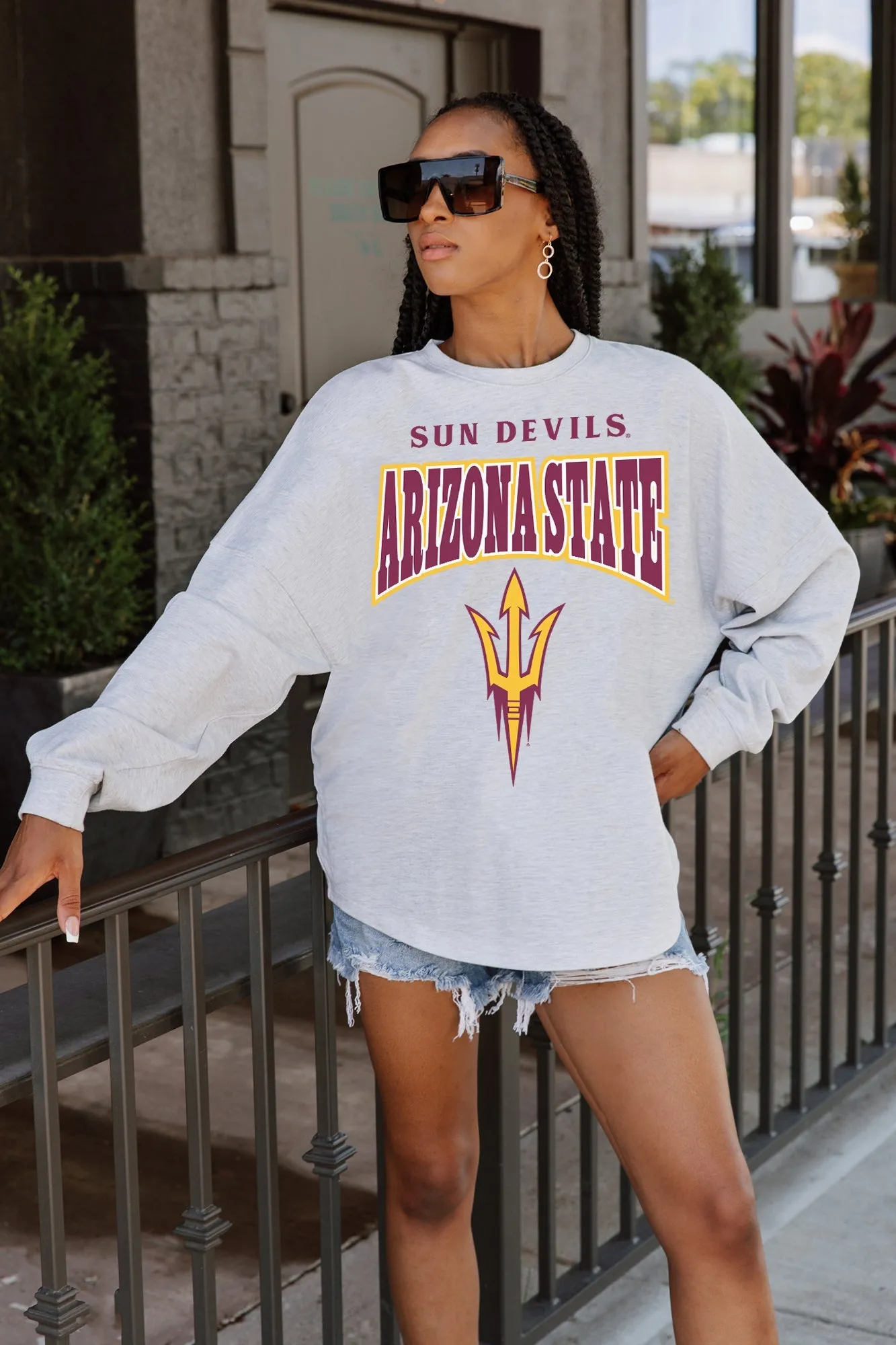 ARIZONA STATE SUN DEVILS FIGHTING SPIRIT DROP SHOULDER LONG SLEEVE PULLOVER
