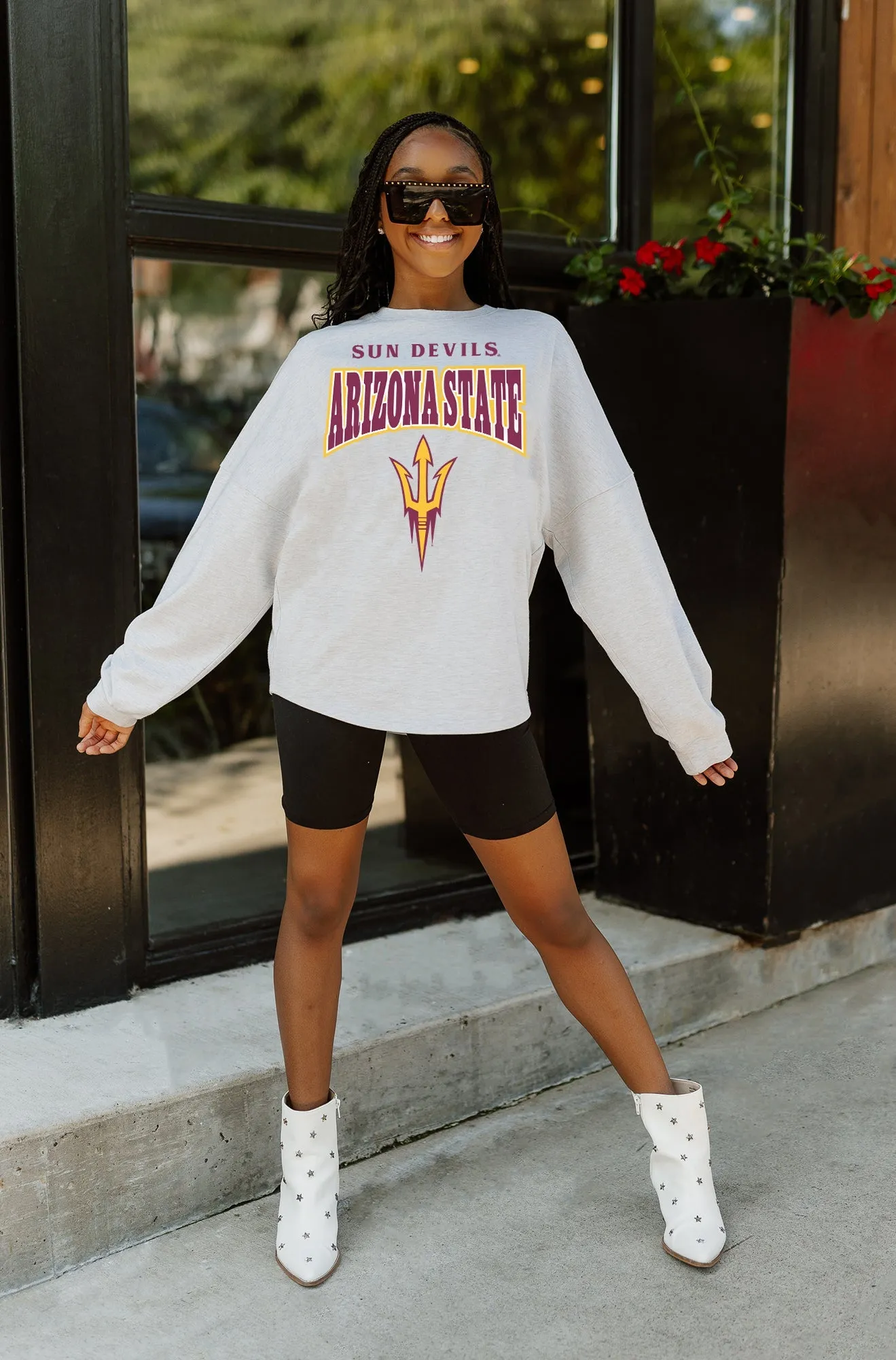 ARIZONA STATE SUN DEVILS FIGHTING SPIRIT DROP SHOULDER LONG SLEEVE PULLOVER