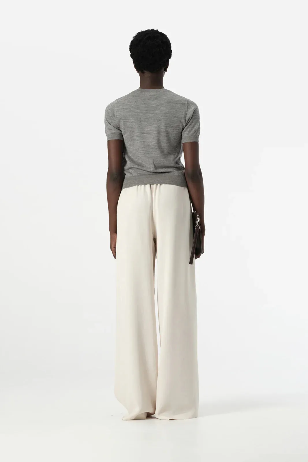 Ash Knit Tee Grey Marle