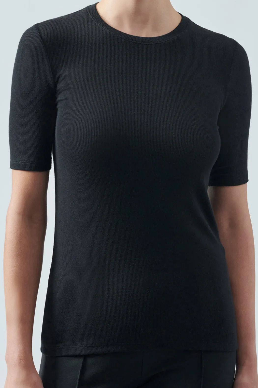 ATM Modal Rib Short Sleeve Crew Neck Tee