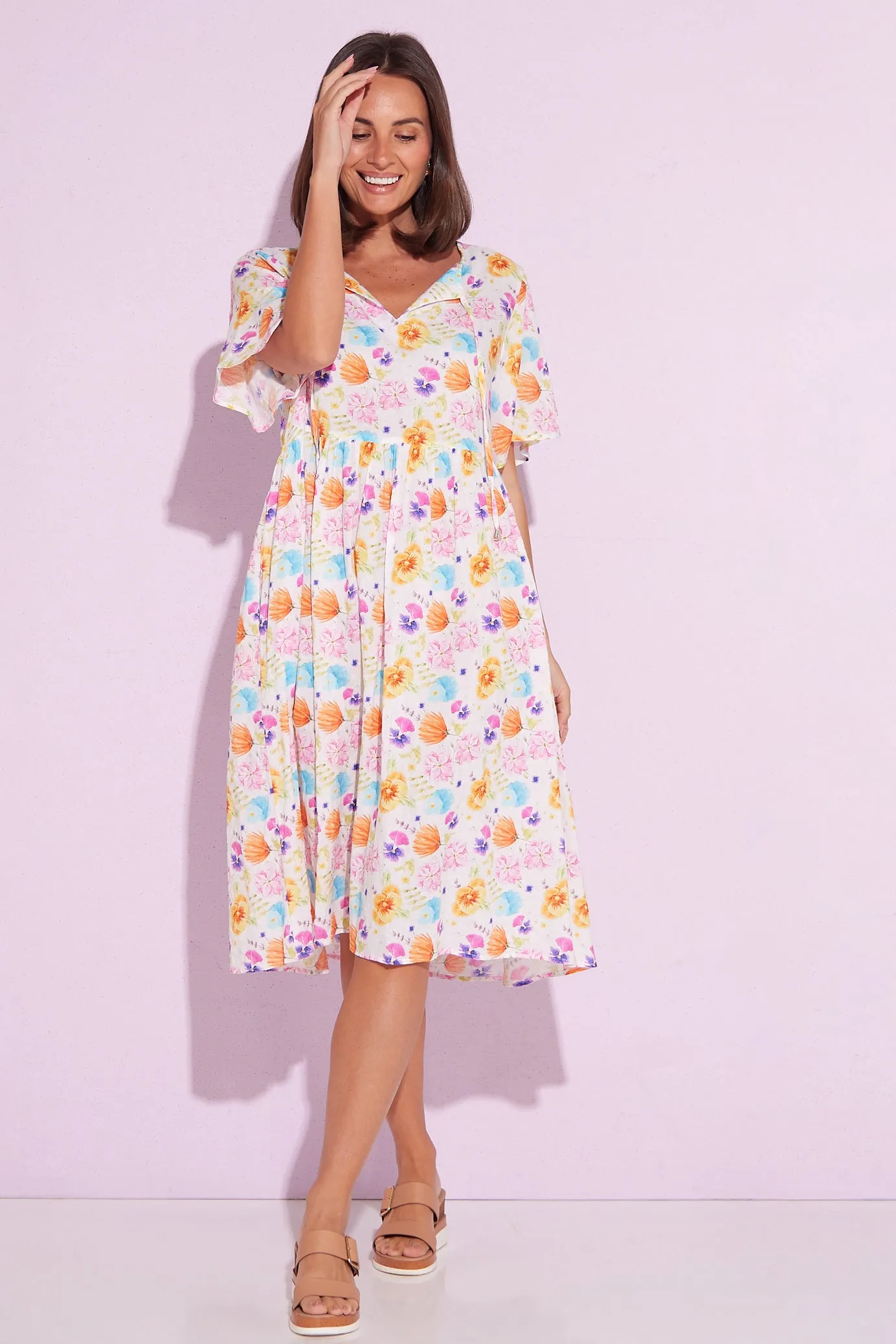 Avery Cotton Dress - Spring Wildflowers