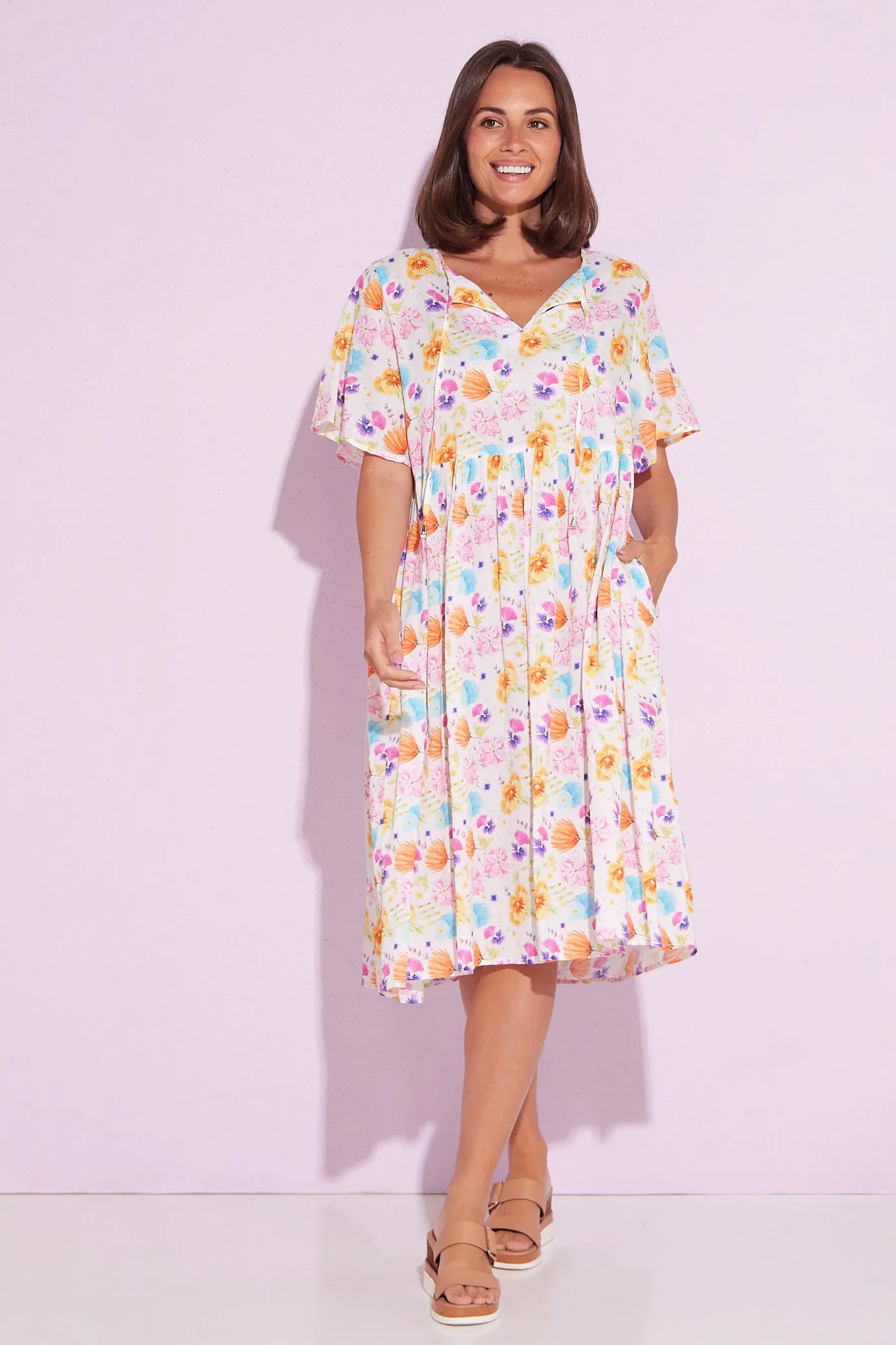 Avery Cotton Dress - Spring Wildflowers