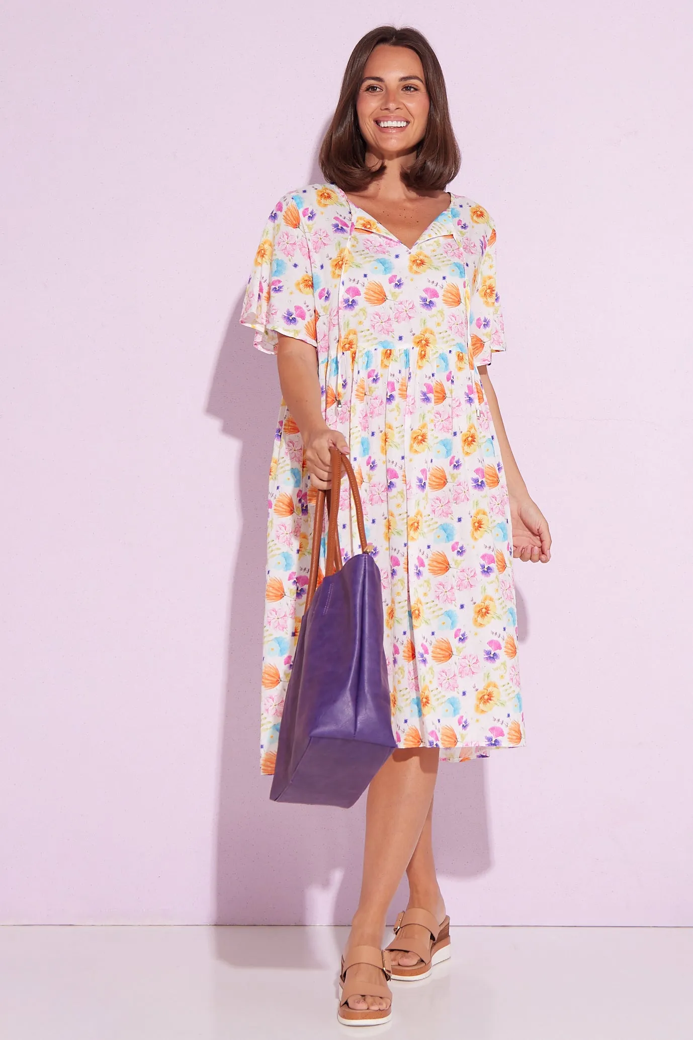 Avery Cotton Dress - Spring Wildflowers