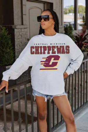 CENTRAL MICHIGAN CHIPPEWAS BIG GOALS DROP SHOULDER LONG SLEEVE PULLOVER