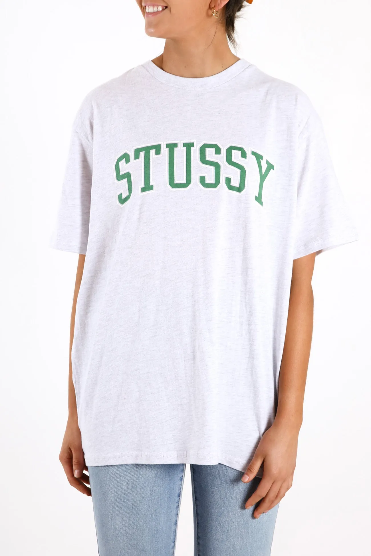 Collegiate BF Tee Snow Marle