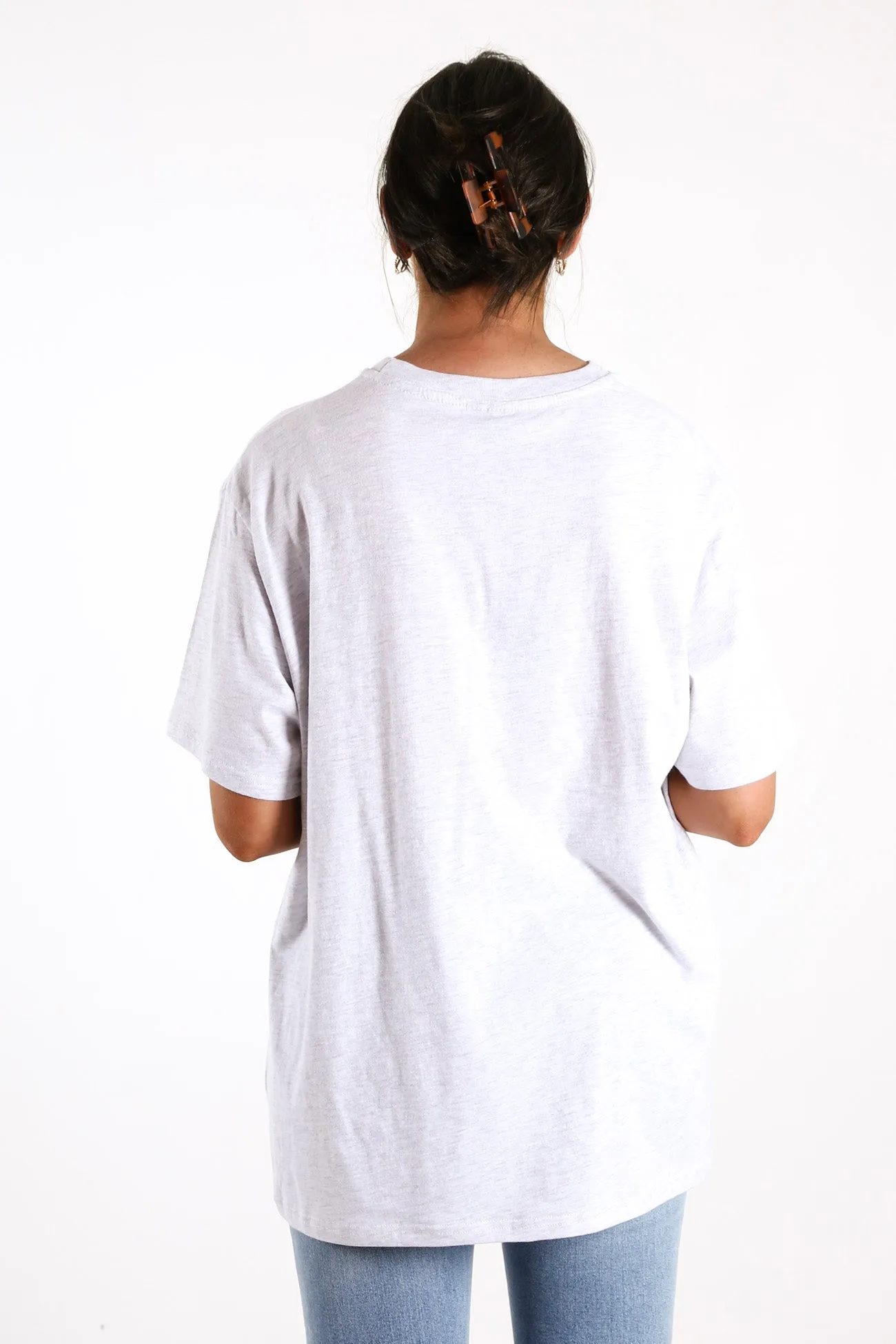 Collegiate BF Tee Snow Marle