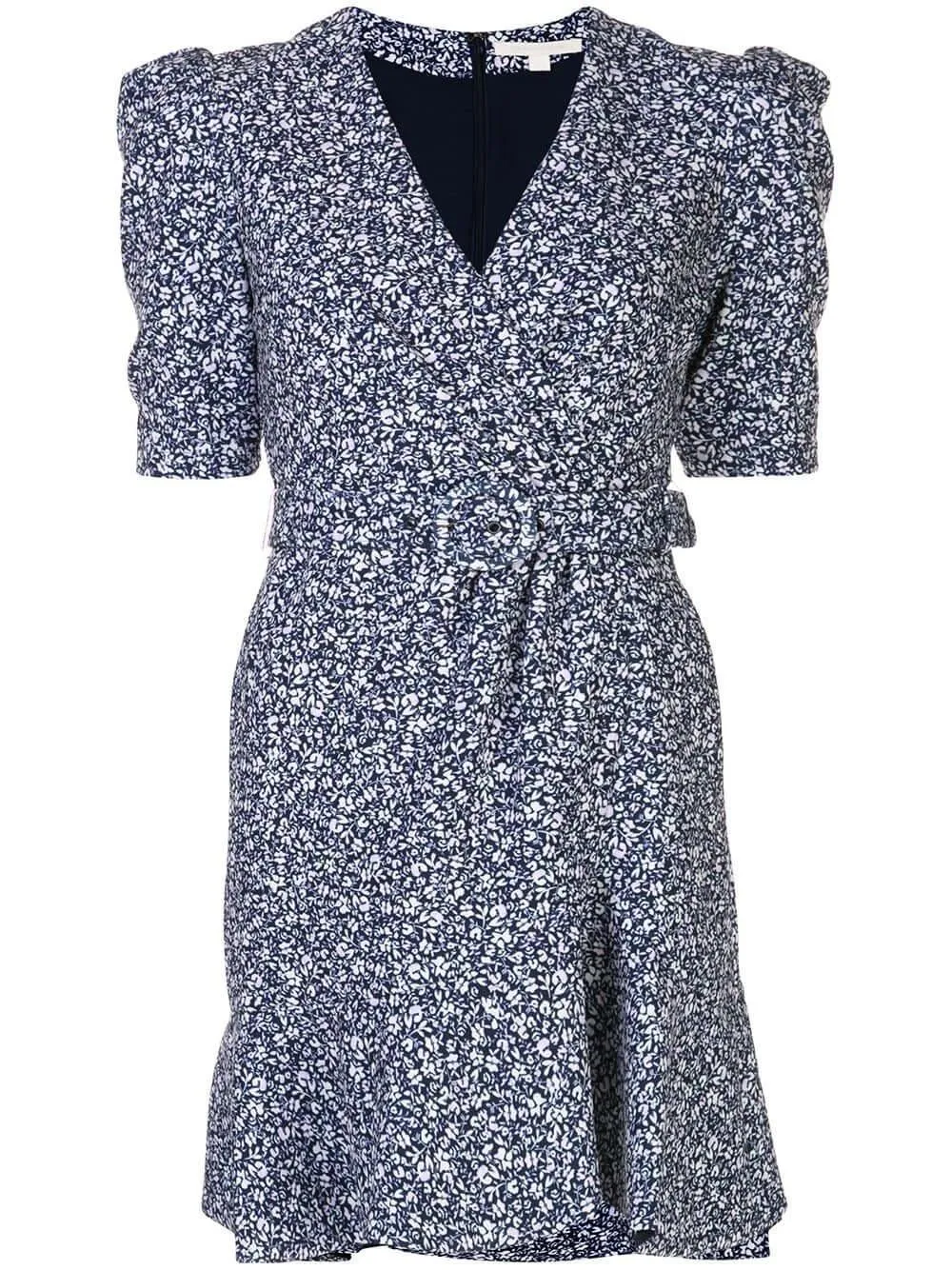 Crepe Stretch Ruffle Dress