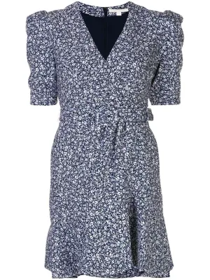 Crepe Stretch Ruffle Dress