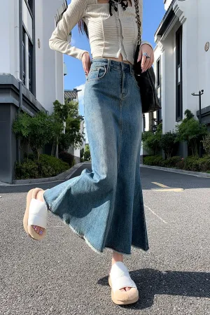 Cute Mermaid Style Long Skirts Jeans