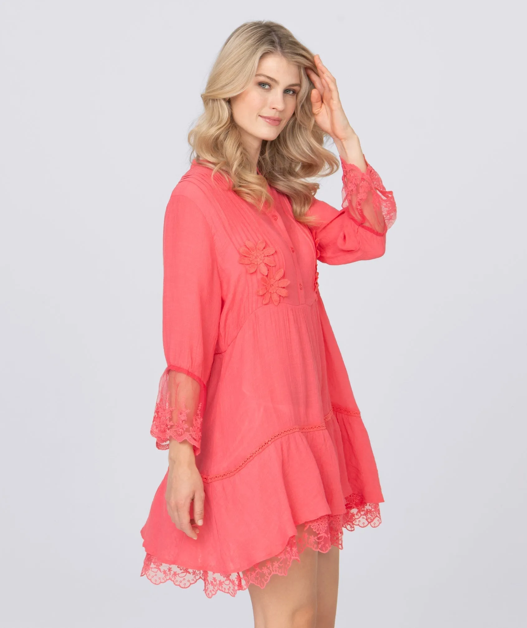 Delta Beach Dress - Salmon