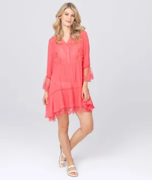 Delta Beach Dress - Salmon