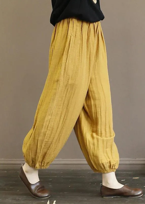 Elegant cotton clothes For Women Pakistani Casual Solid Color Pleated Harem Pants