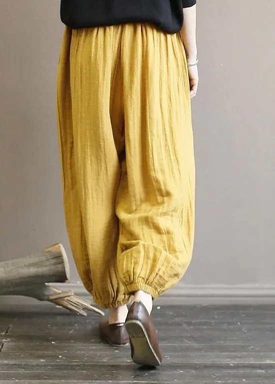 Elegant cotton clothes For Women Pakistani Casual Solid Color Pleated Harem Pants