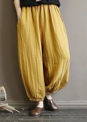Elegant cotton clothes For Women Pakistani Casual Solid Color Pleated Harem Pants