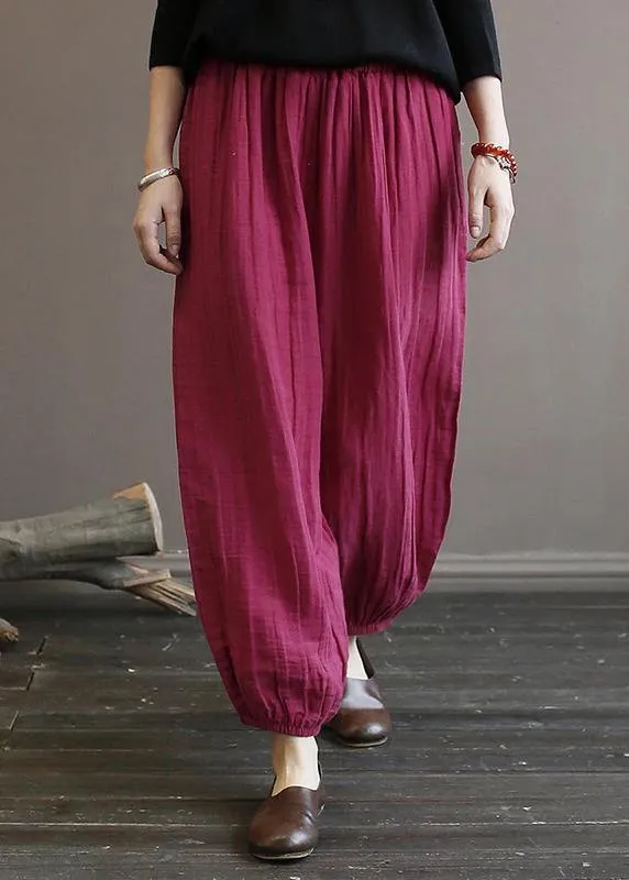 Elegant cotton clothes For Women Pakistani Casual Solid Color Pleated Harem Pants