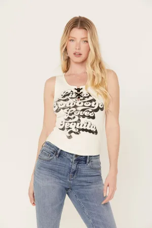 Fahari Front Lace-Up Graphic Tee