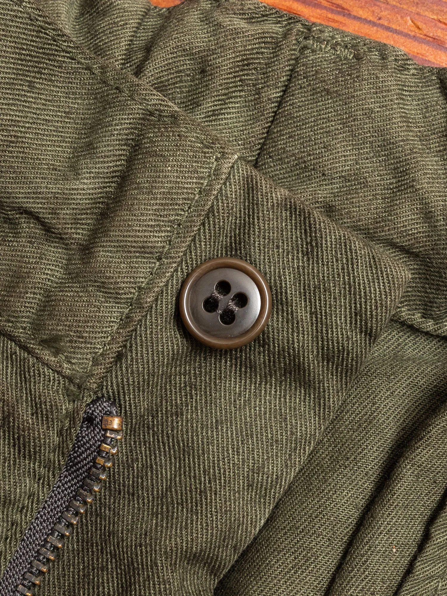 Garment Dyed Tapered Pants in Khaki