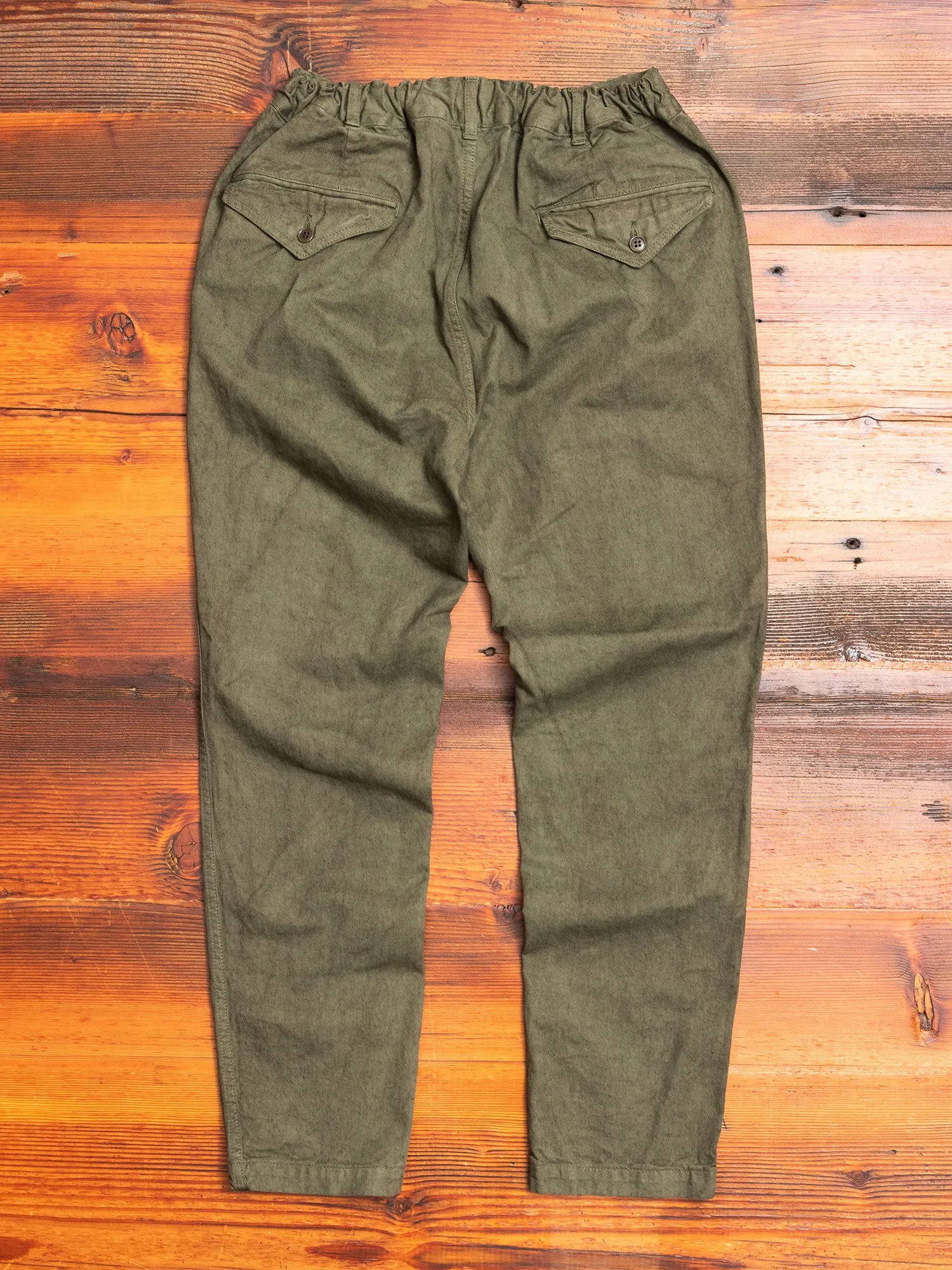 Garment Dyed Tapered Pants in Khaki