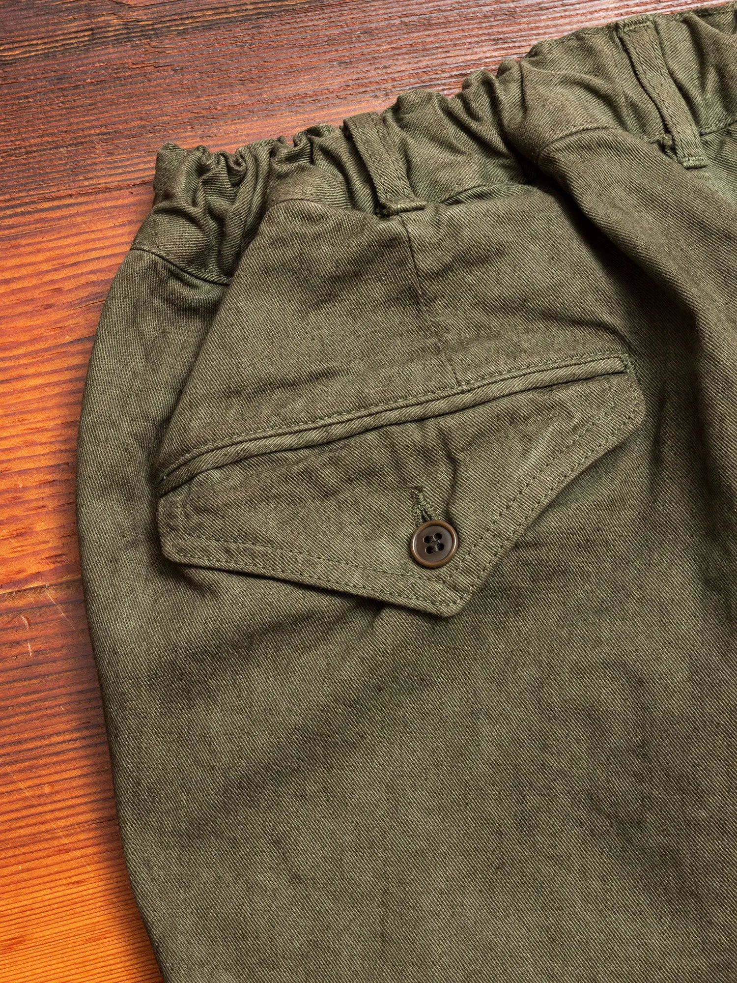 Garment Dyed Tapered Pants in Khaki