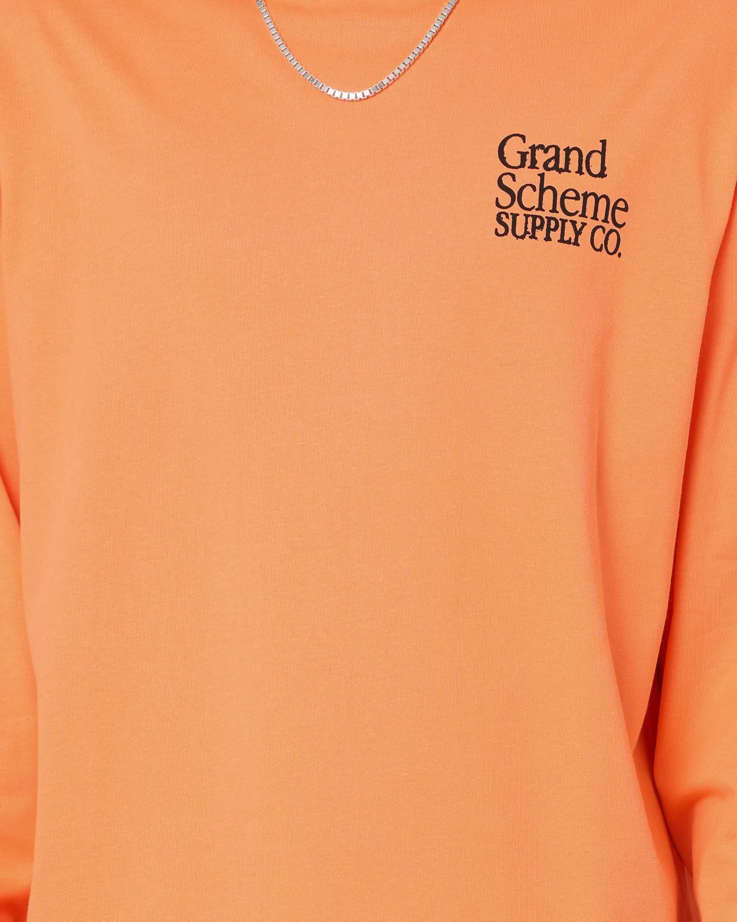 Grand Scheme Always Good Long Sleeve T-Shirt Fluro Orange