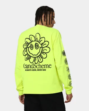 Grand Scheme Always Good Long Sleeve T-Shirt Fluro Yellow