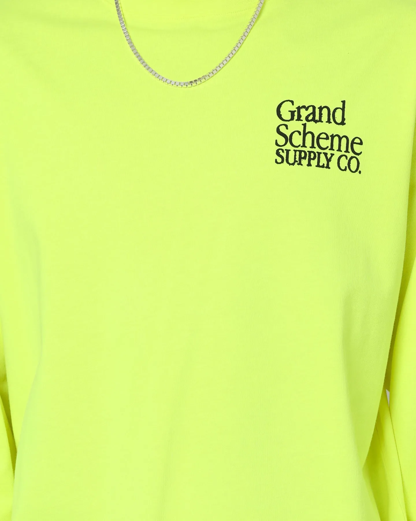 Grand Scheme Always Good Long Sleeve T-Shirt Fluro Yellow