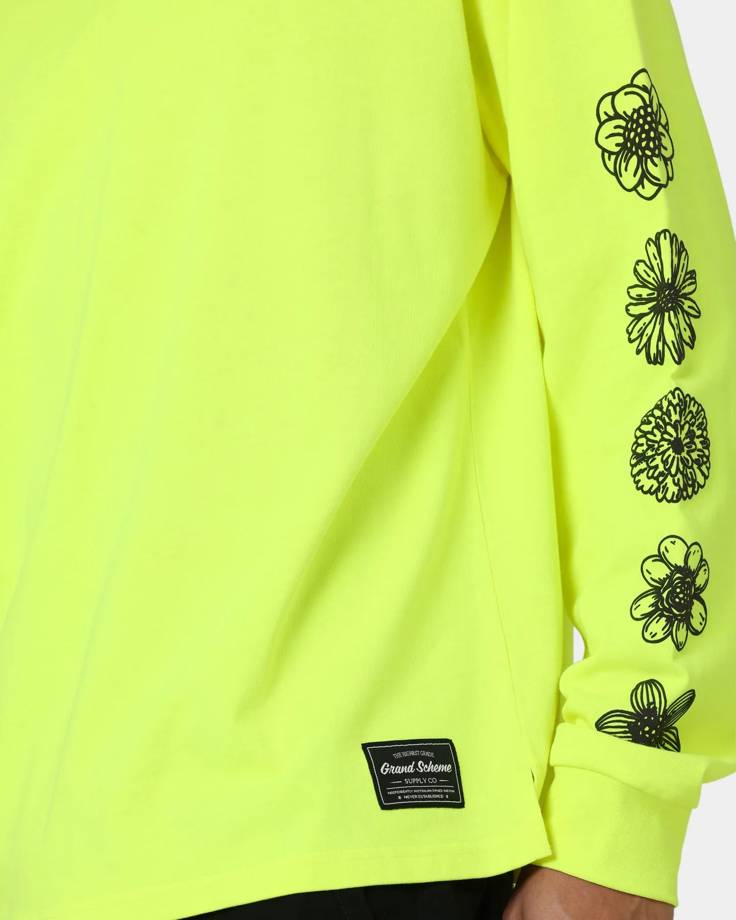 Grand Scheme Always Good Long Sleeve T-Shirt Fluro Yellow