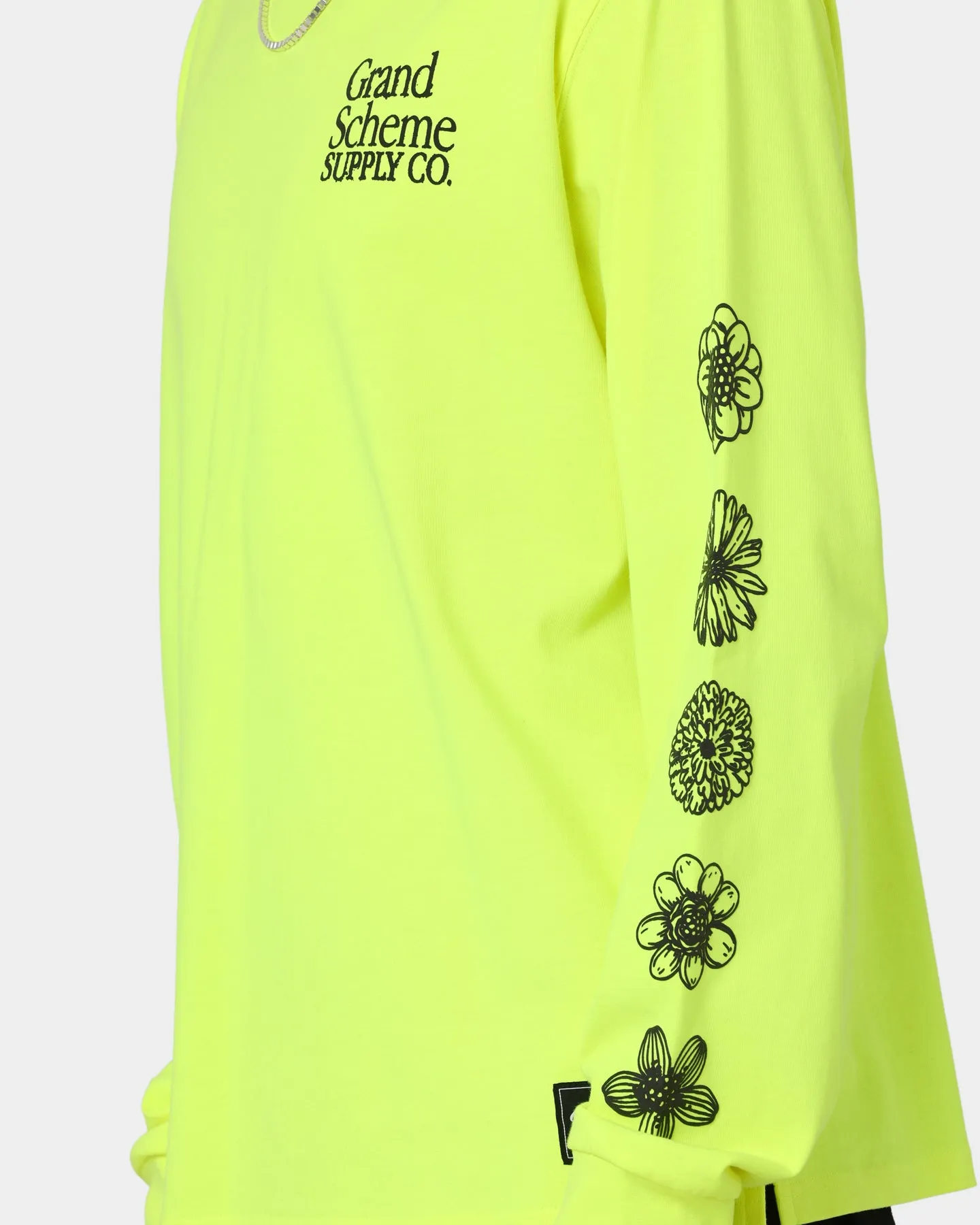 Grand Scheme Always Good Long Sleeve T-Shirt Fluro Yellow