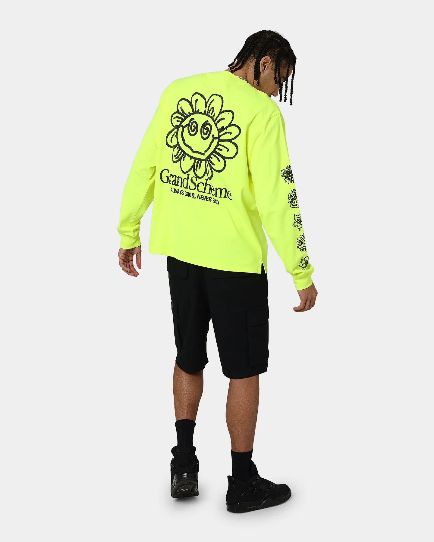Grand Scheme Always Good Long Sleeve T-Shirt Fluro Yellow