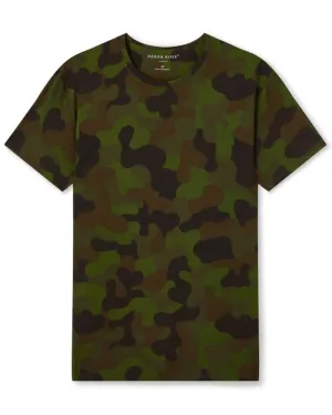 Green Camouflage Jersey Short Sleeve T-Shirt