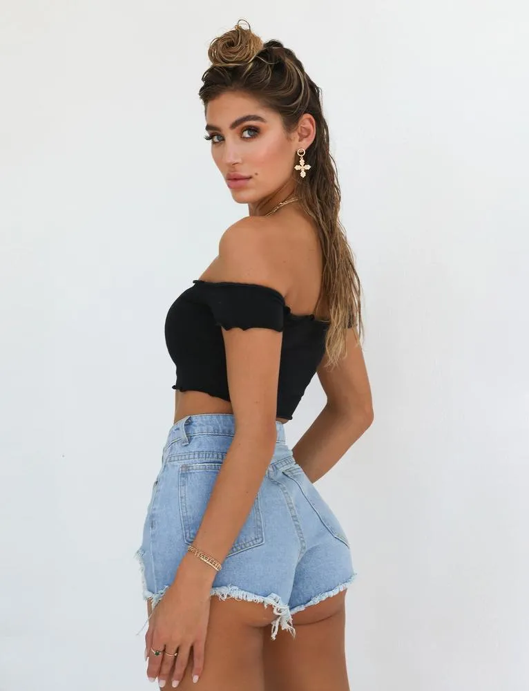 Harley Denim Shorts - Blue Denim
