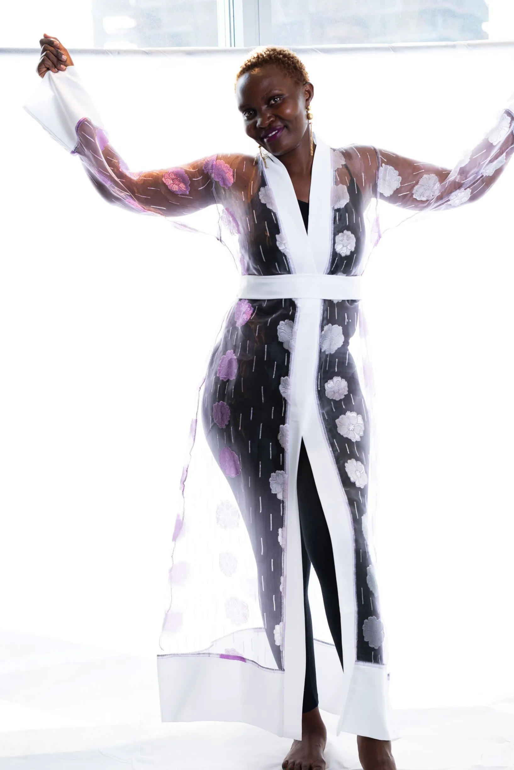 Joy Sheer kimono robe