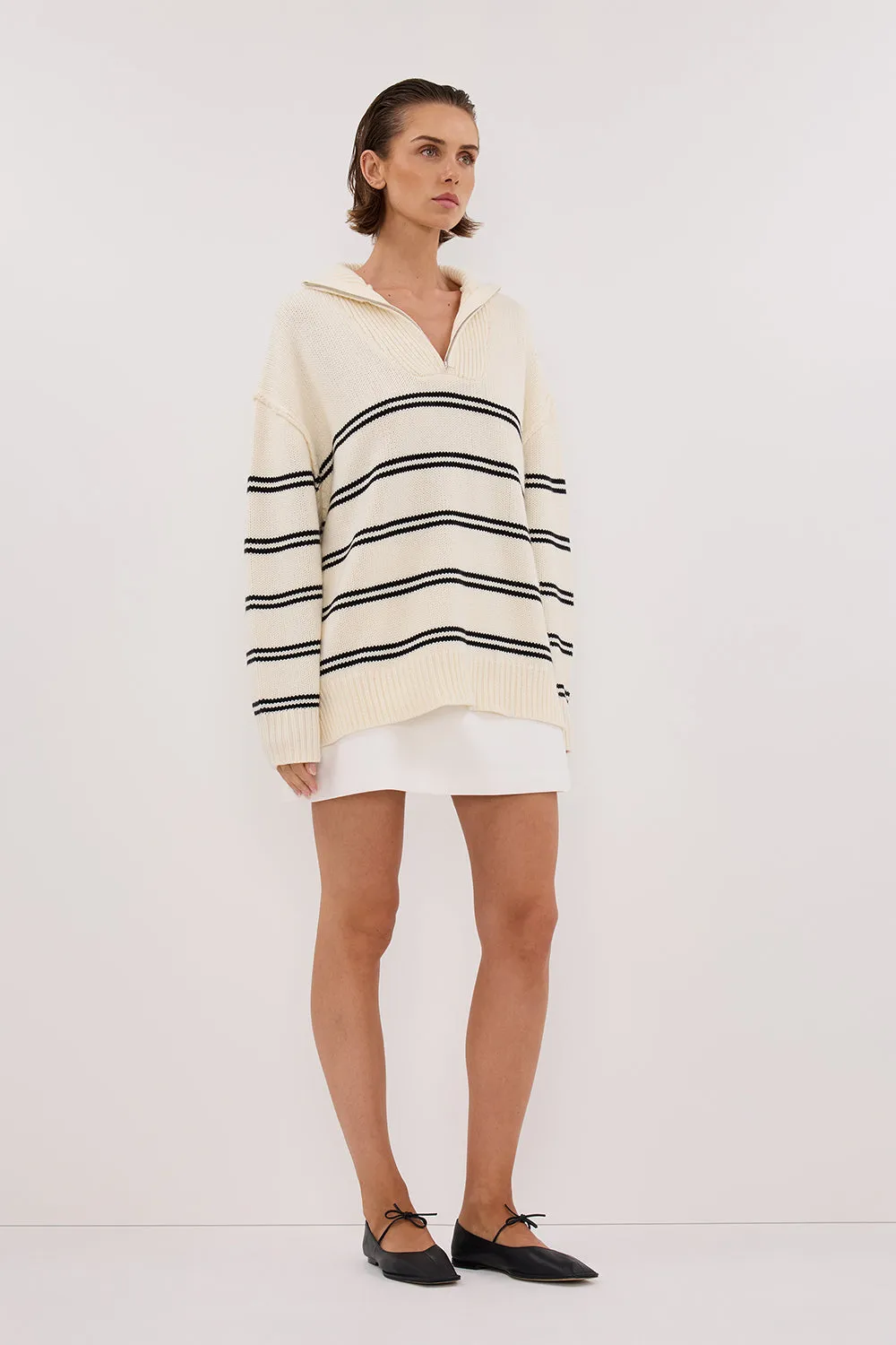 KATE CREAM STRIPE KNIT JUMPER