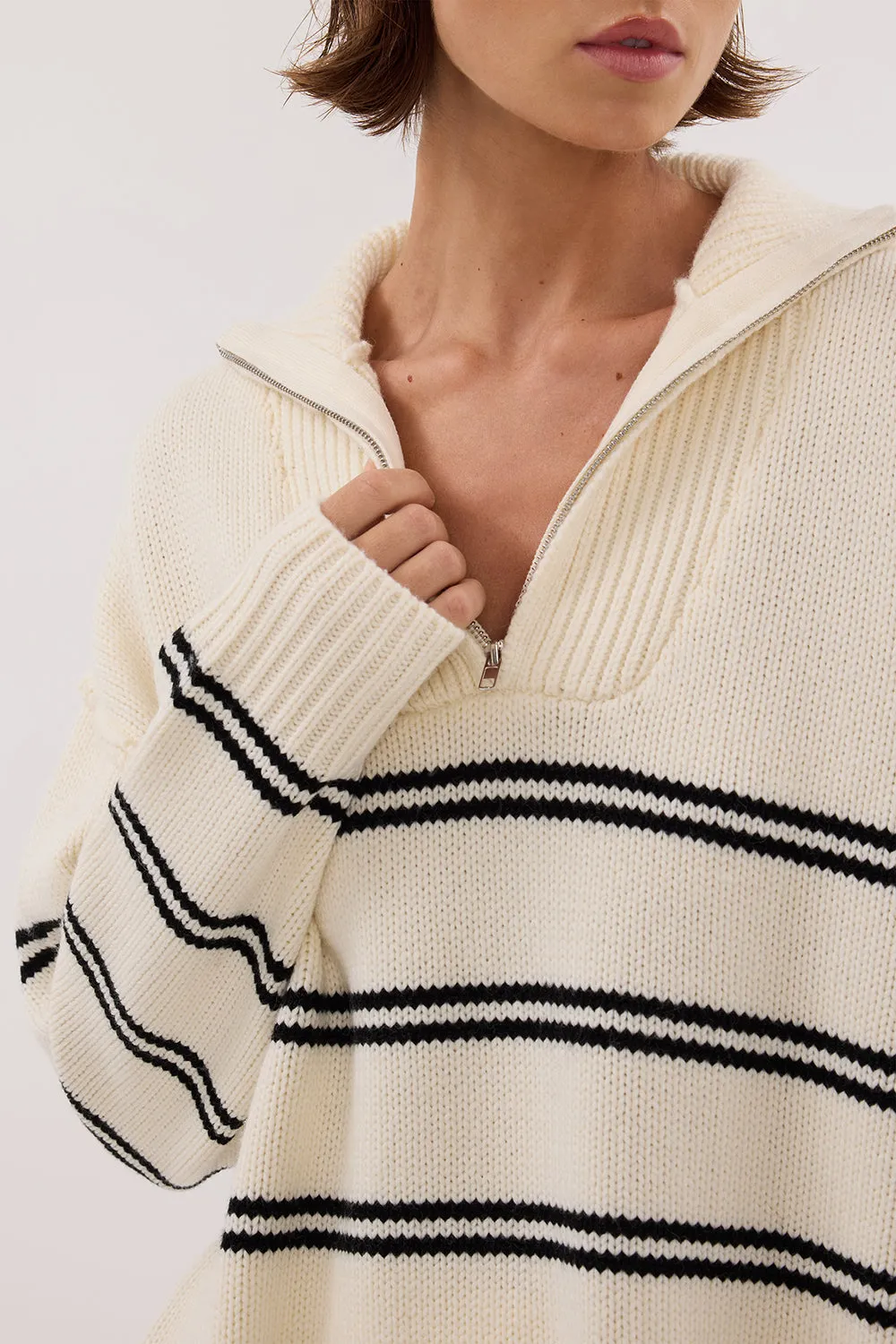 KATE CREAM STRIPE KNIT JUMPER