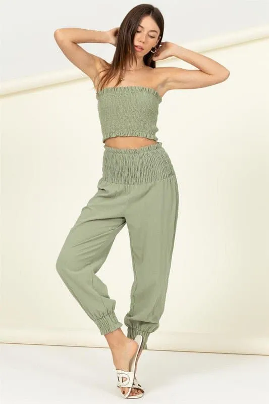 Let Love Smocked Top And Pants Set