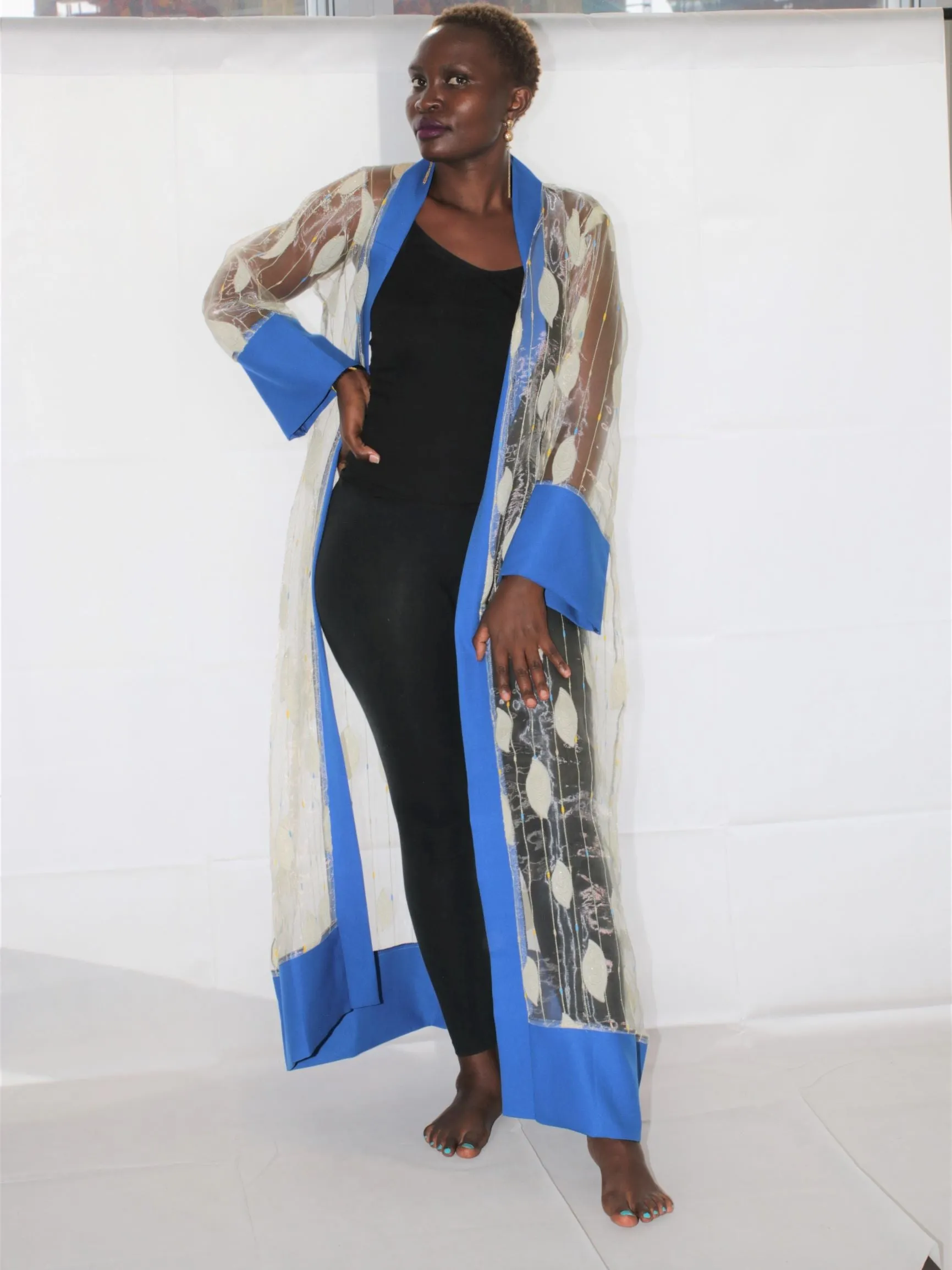 Lina sheer kimono robe