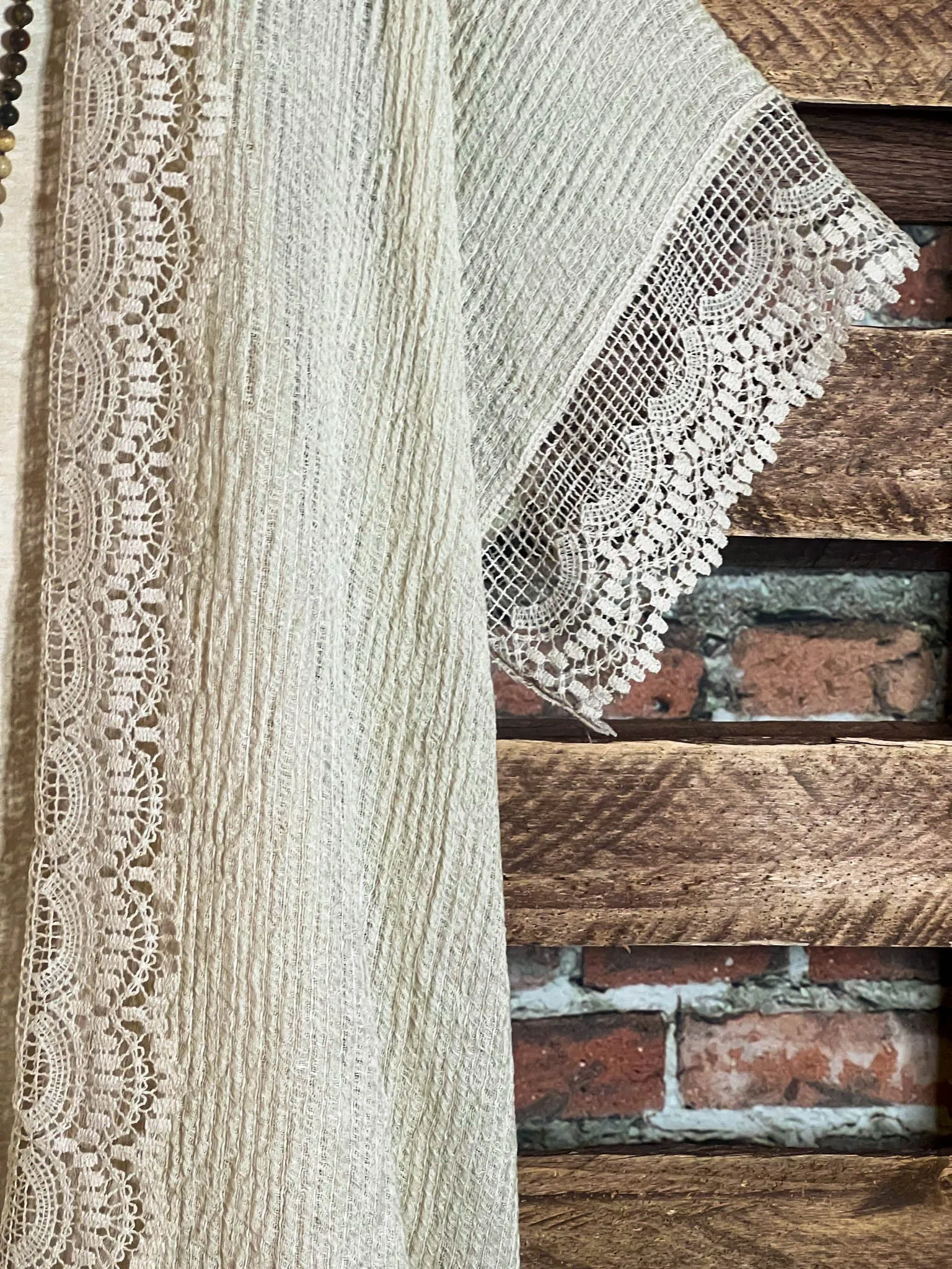 MATTERS OF THE HEART LACE CARDIGAN KIMONO IN VINTAGE IVORY