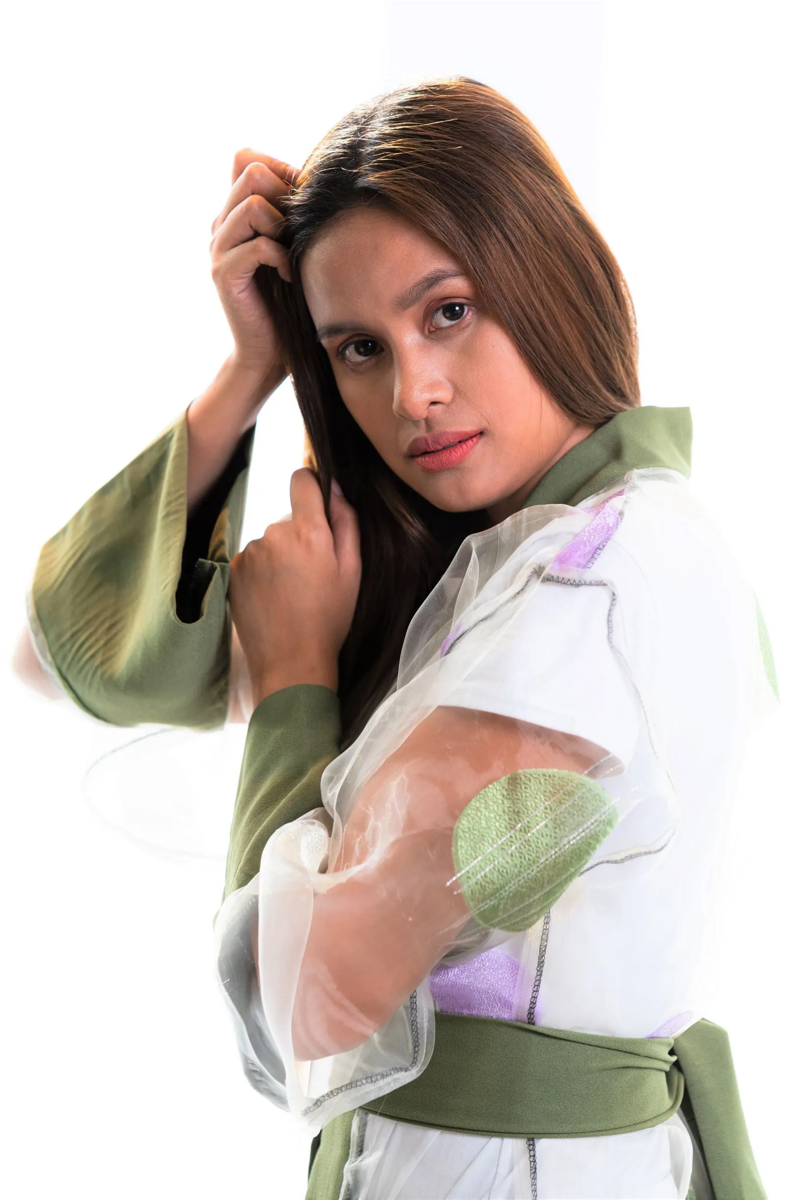 Naomi sheer kimono robe