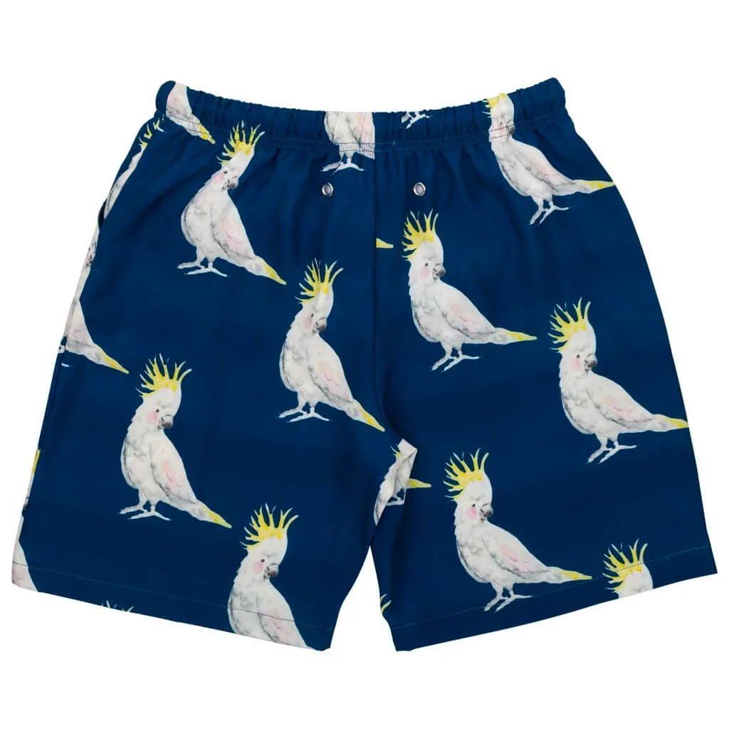 Navy Cockatoo Kids' Boardshorts