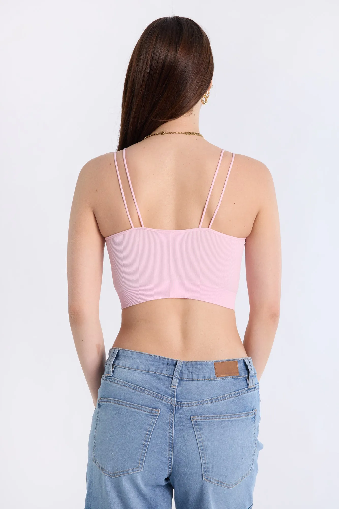 Ribbed Bungee Strap Cami Top
