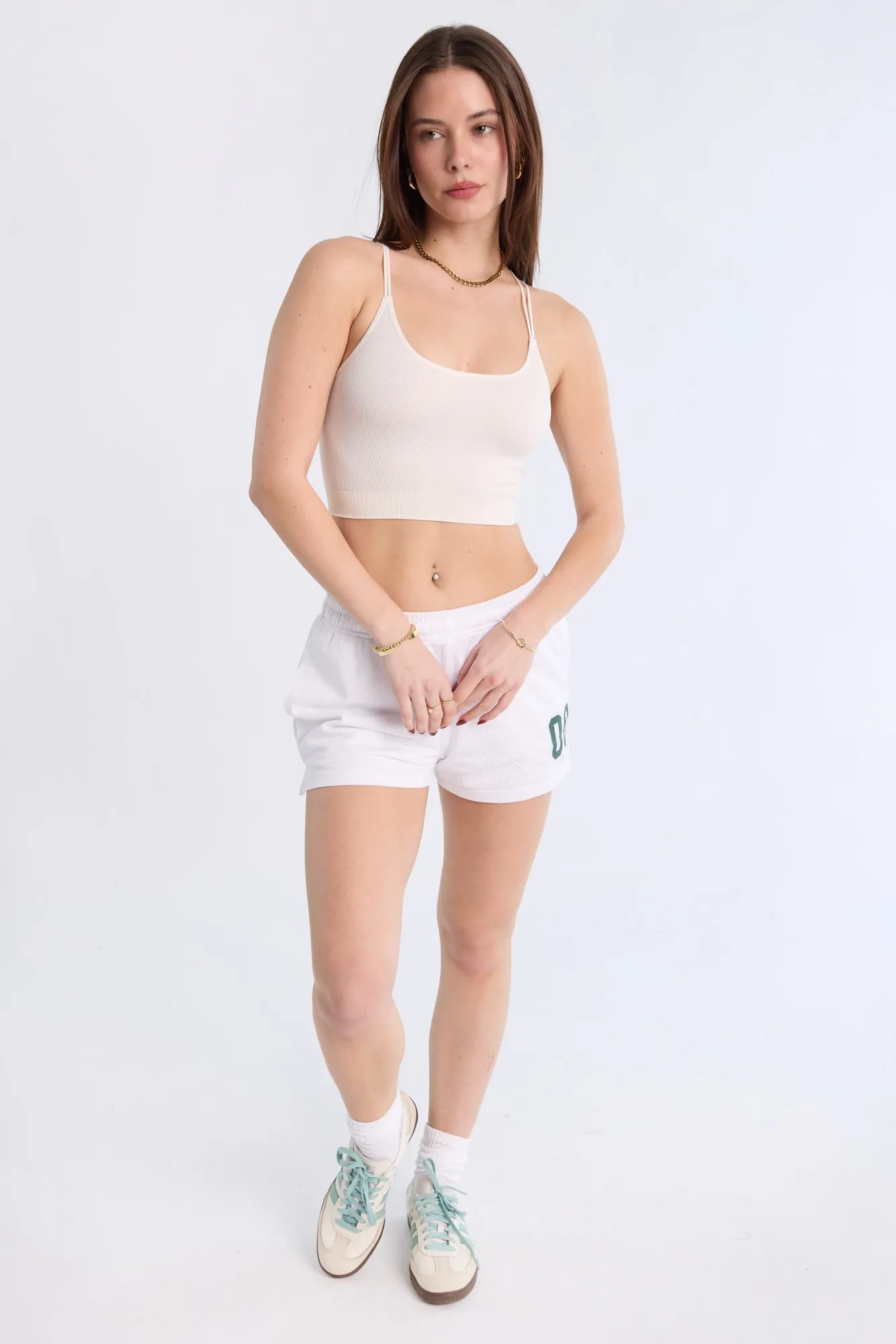 Ribbed Bungee Strap Cami Top