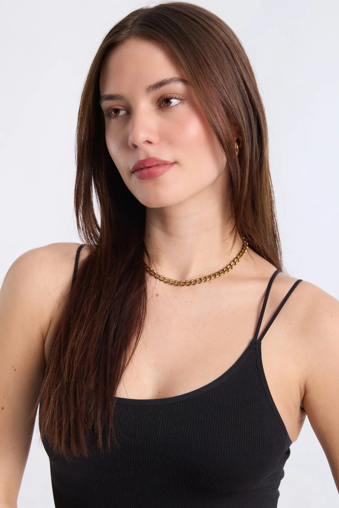 Ribbed Bungee Strap Cami Top