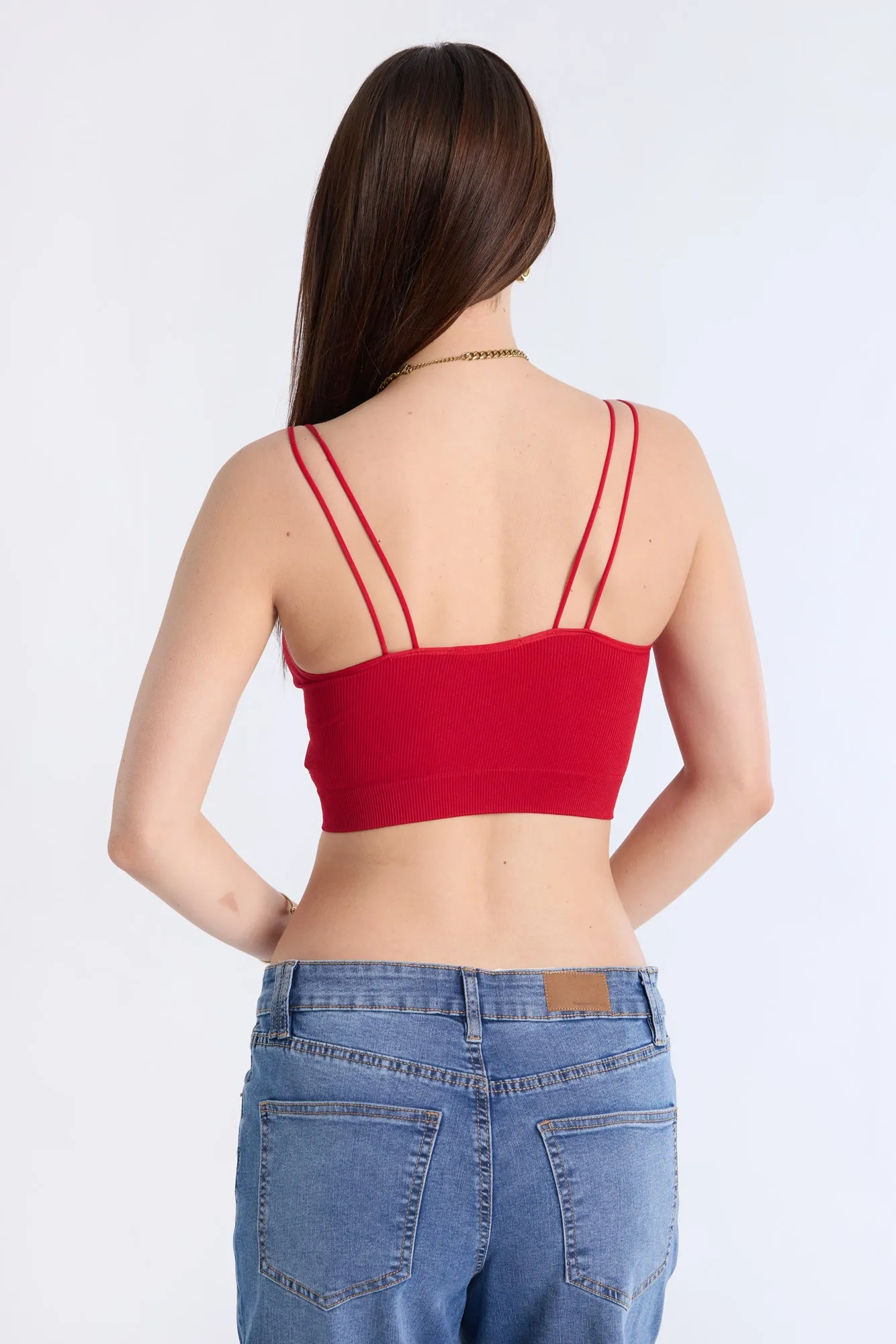 Ribbed Bungee Strap Cami Top