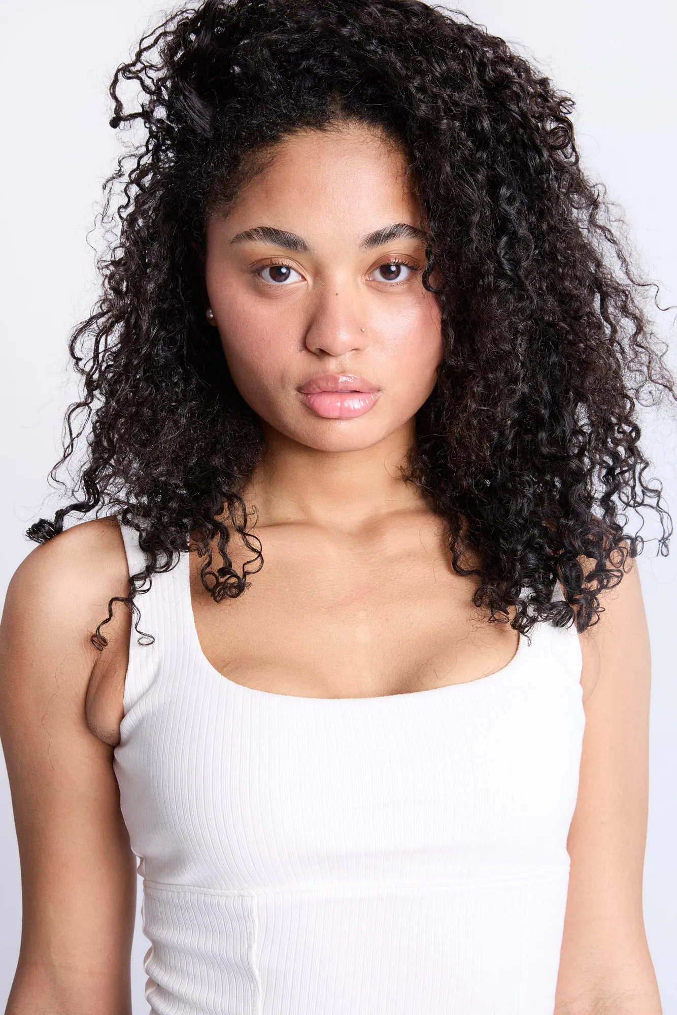 Ribbed Square Neck Tank Top