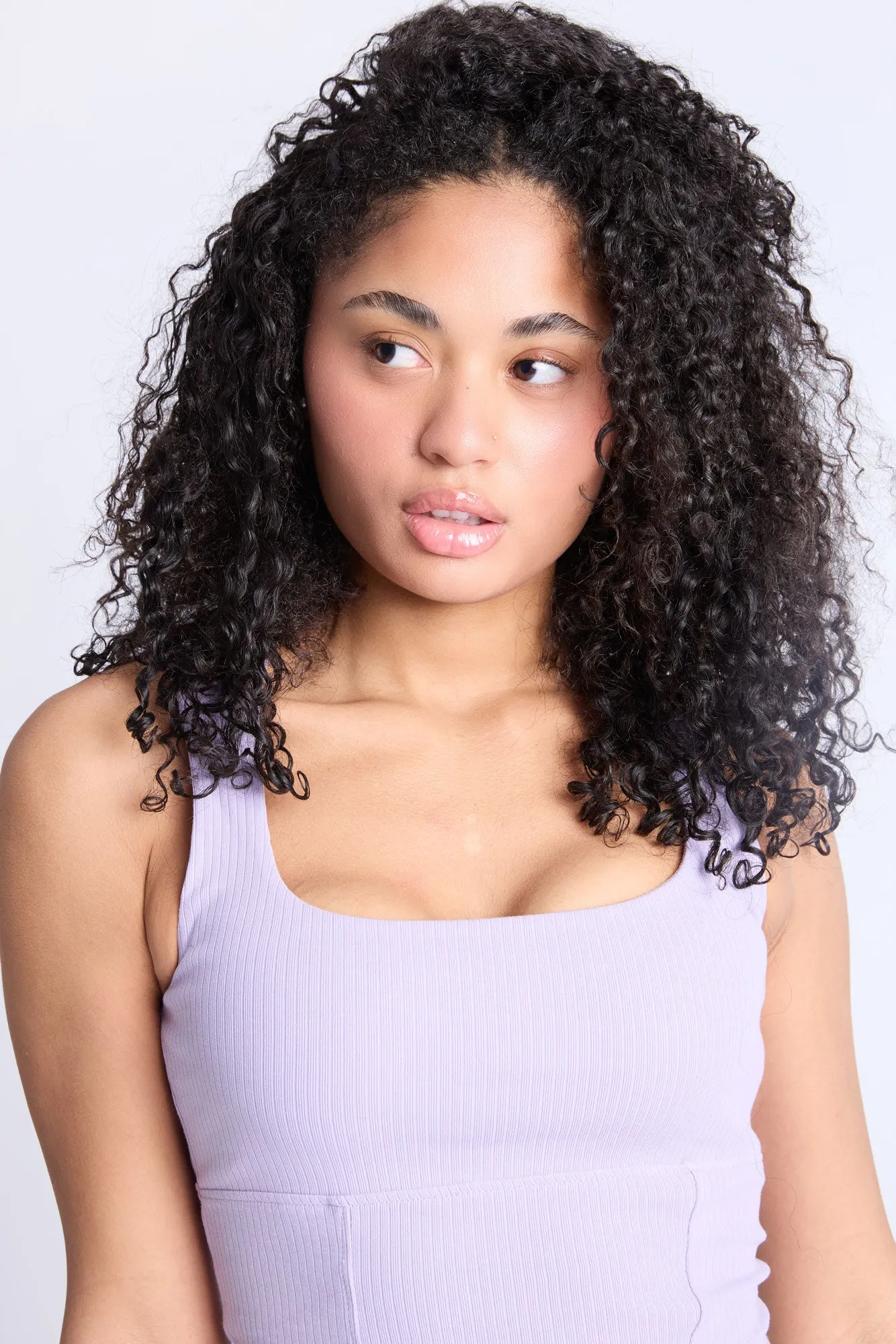 Ribbed Square Neck Tank Top